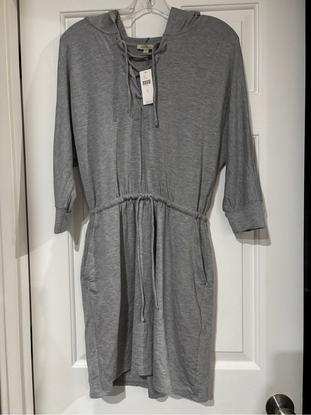 Anthropologie Gray Hooded Dress NWT - Size Small
